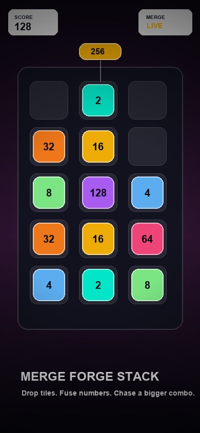 Merge Forge Stack Mable AI merge puzzle screenshot