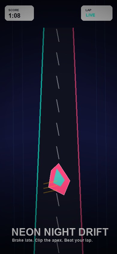 Neon Night Drift Mable AI racing game screenshot