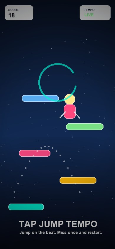 Tap Jump Tempo Mable AI platform game screenshot