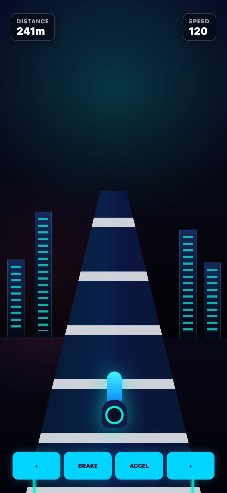 Neon Rider Mable AI racing game screenshot