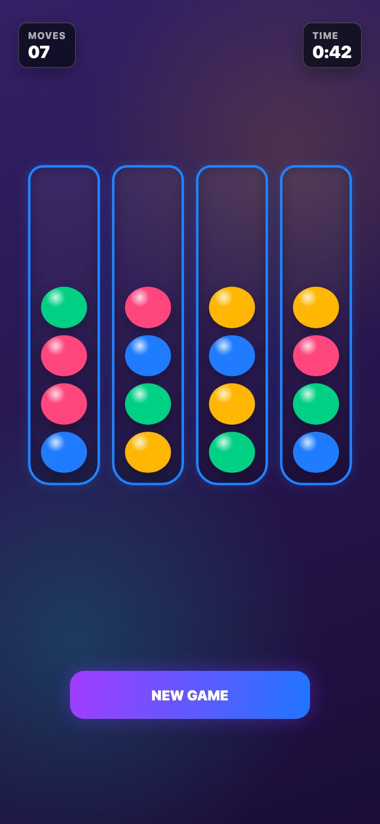 Color Sort Mable AI puzzle game screenshot